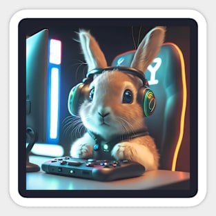 Gamer rabbit Sticker